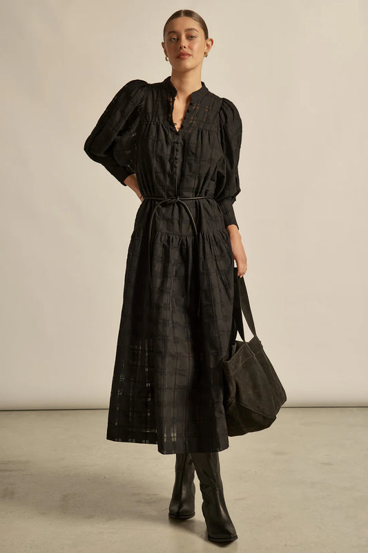 DRESS VESPER - BLACK CHECK