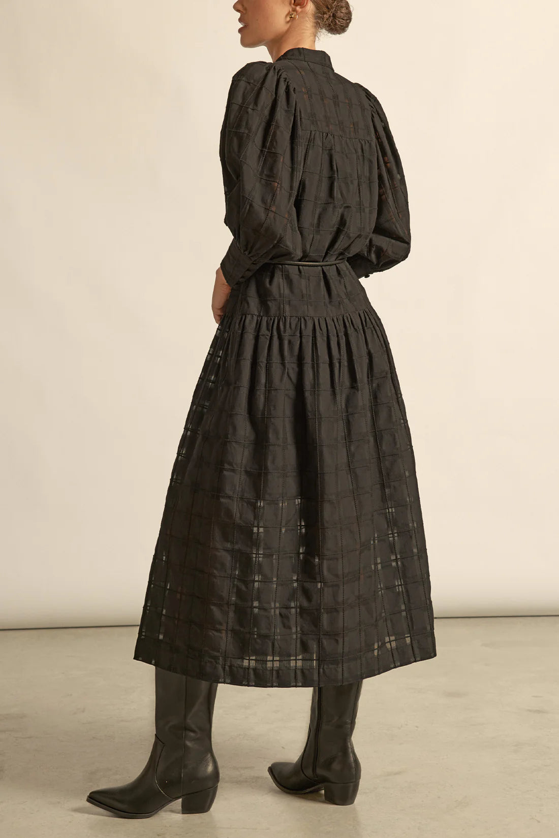 DRESS VESPER - BLACK CHECK