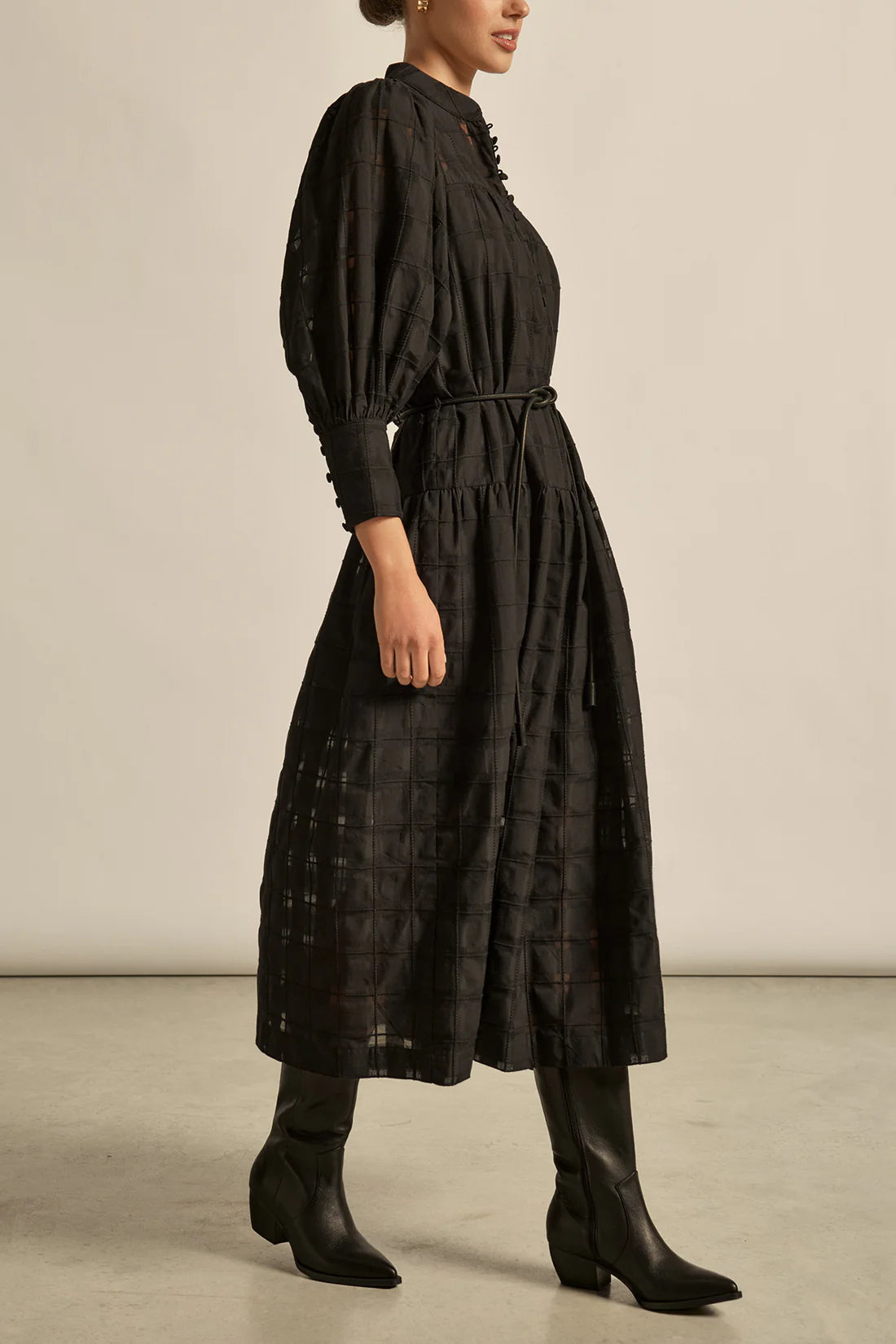 DRESS VESPER - BLACK CHECK