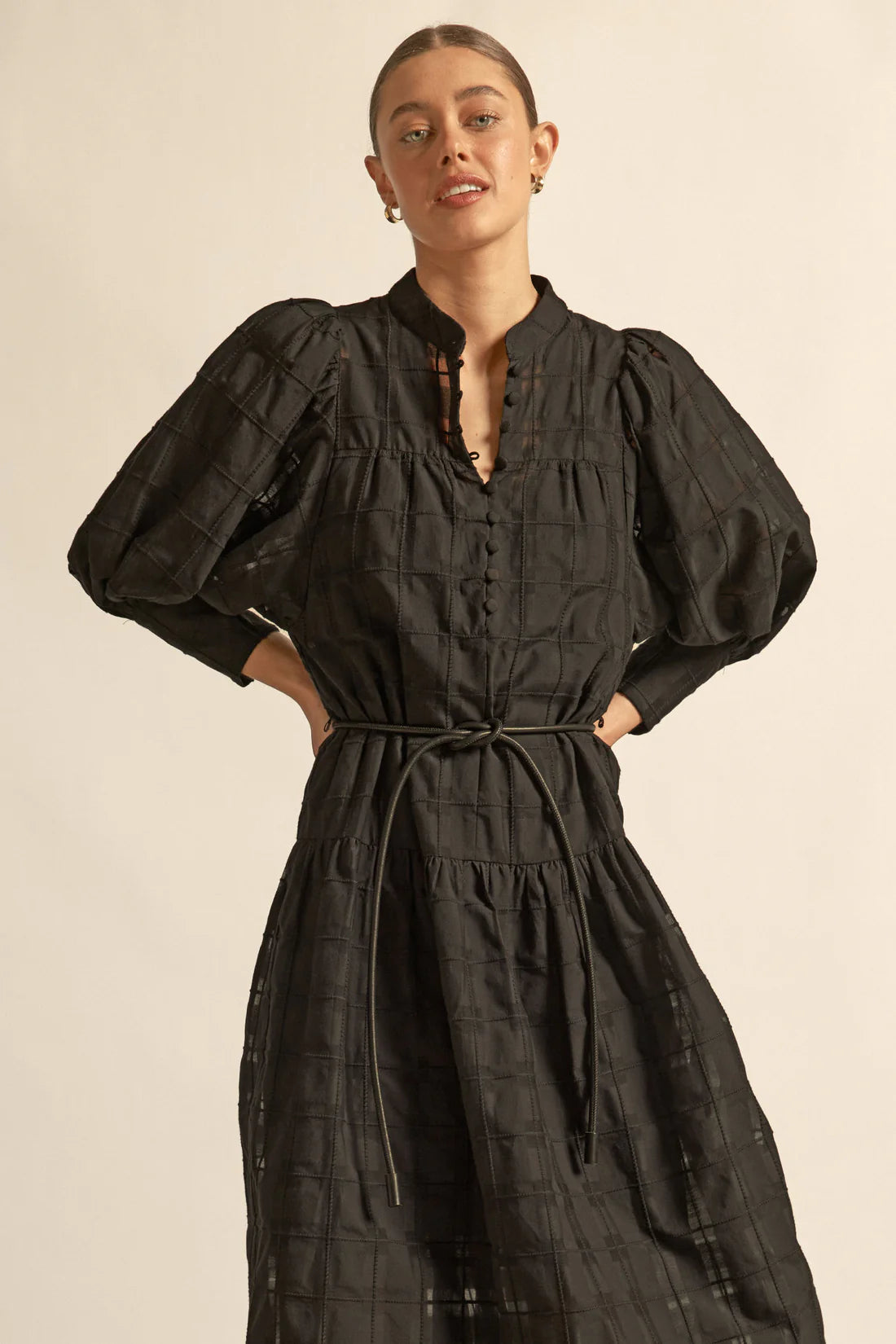 DRESS VESPER - BLACK CHECK