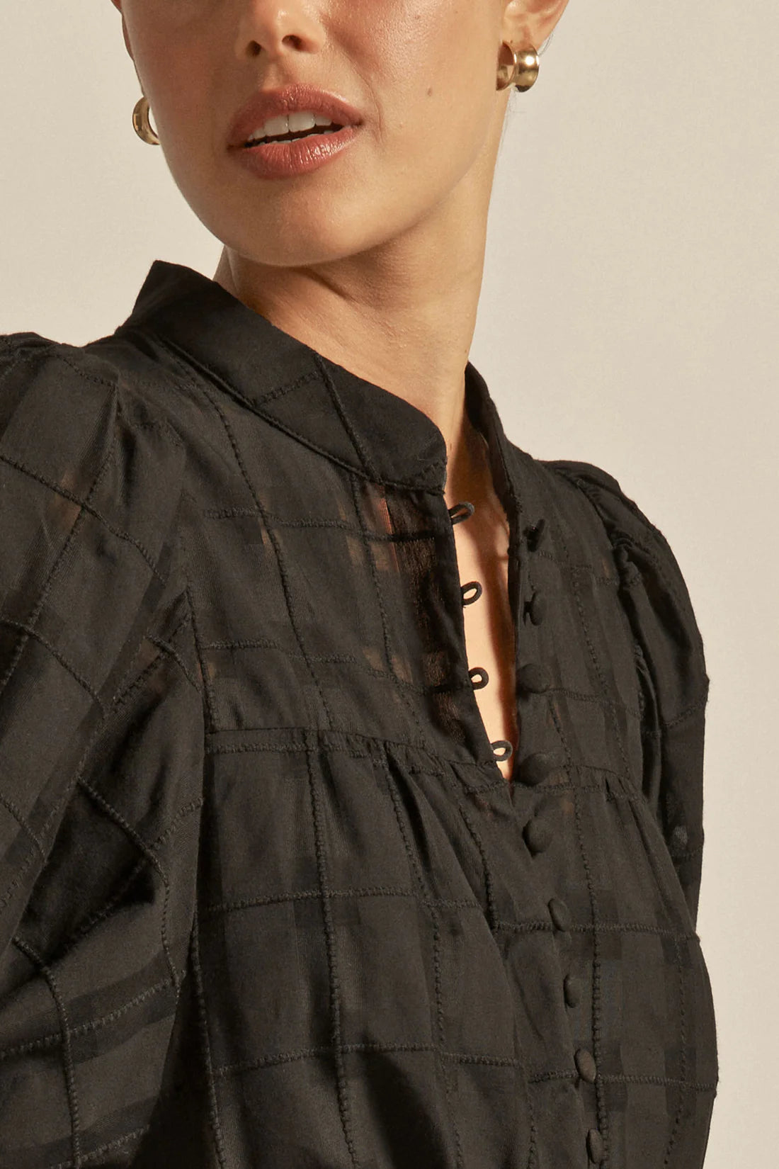 DRESS VESPER - BLACK CHECK