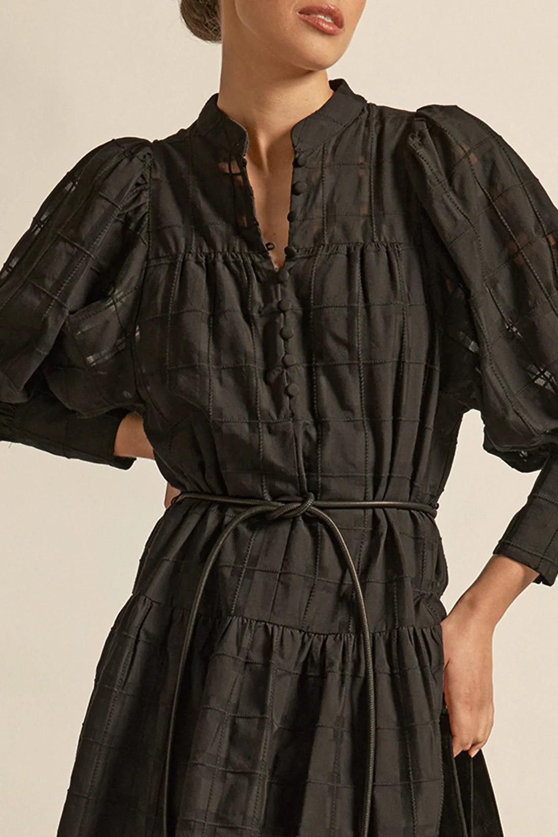 DRESS VESPER - BLACK CHECK