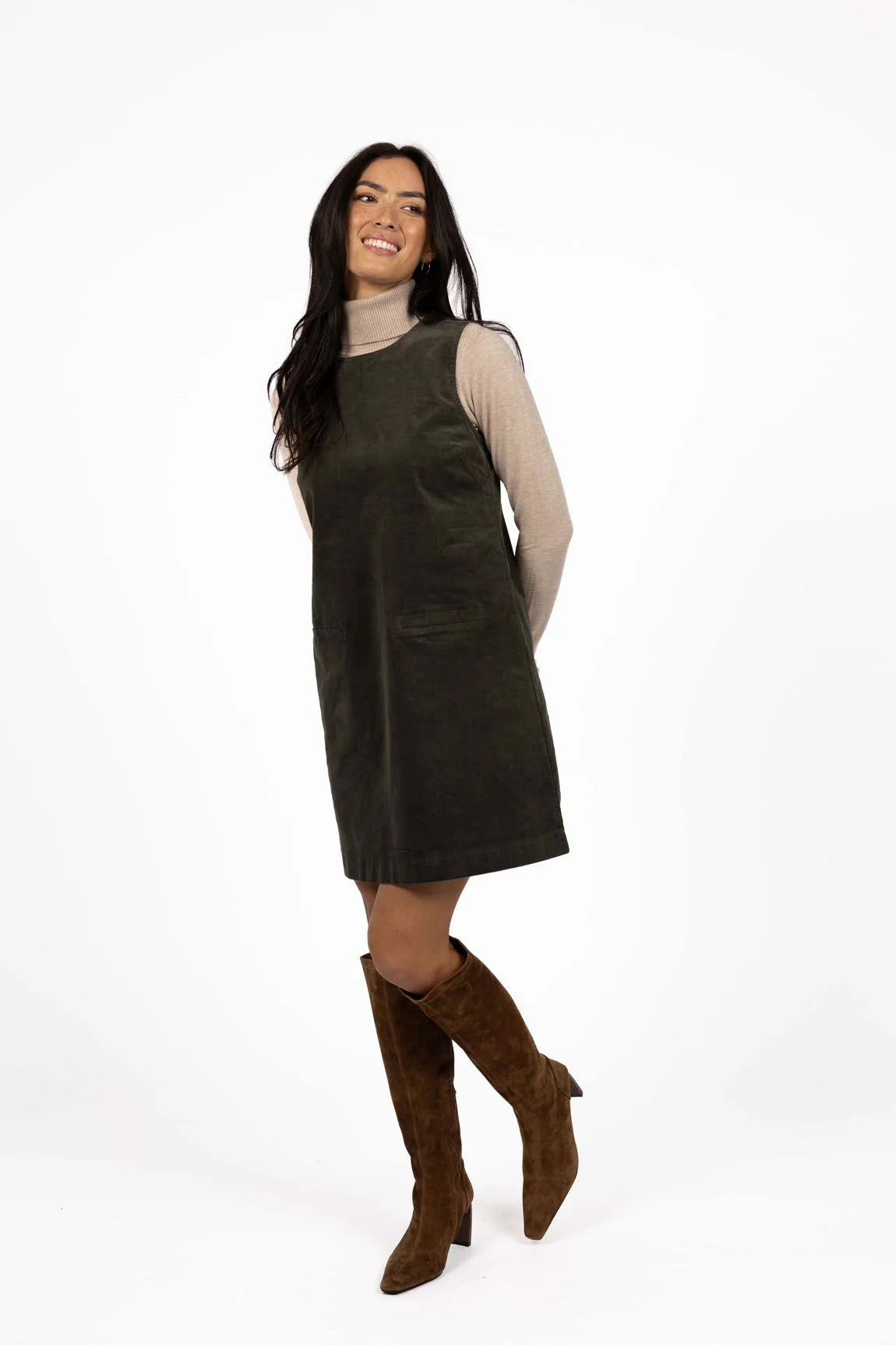 DRESS NOVA CORD - KHAKI