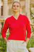 SWEATER WENTWORTH V NECK - RED