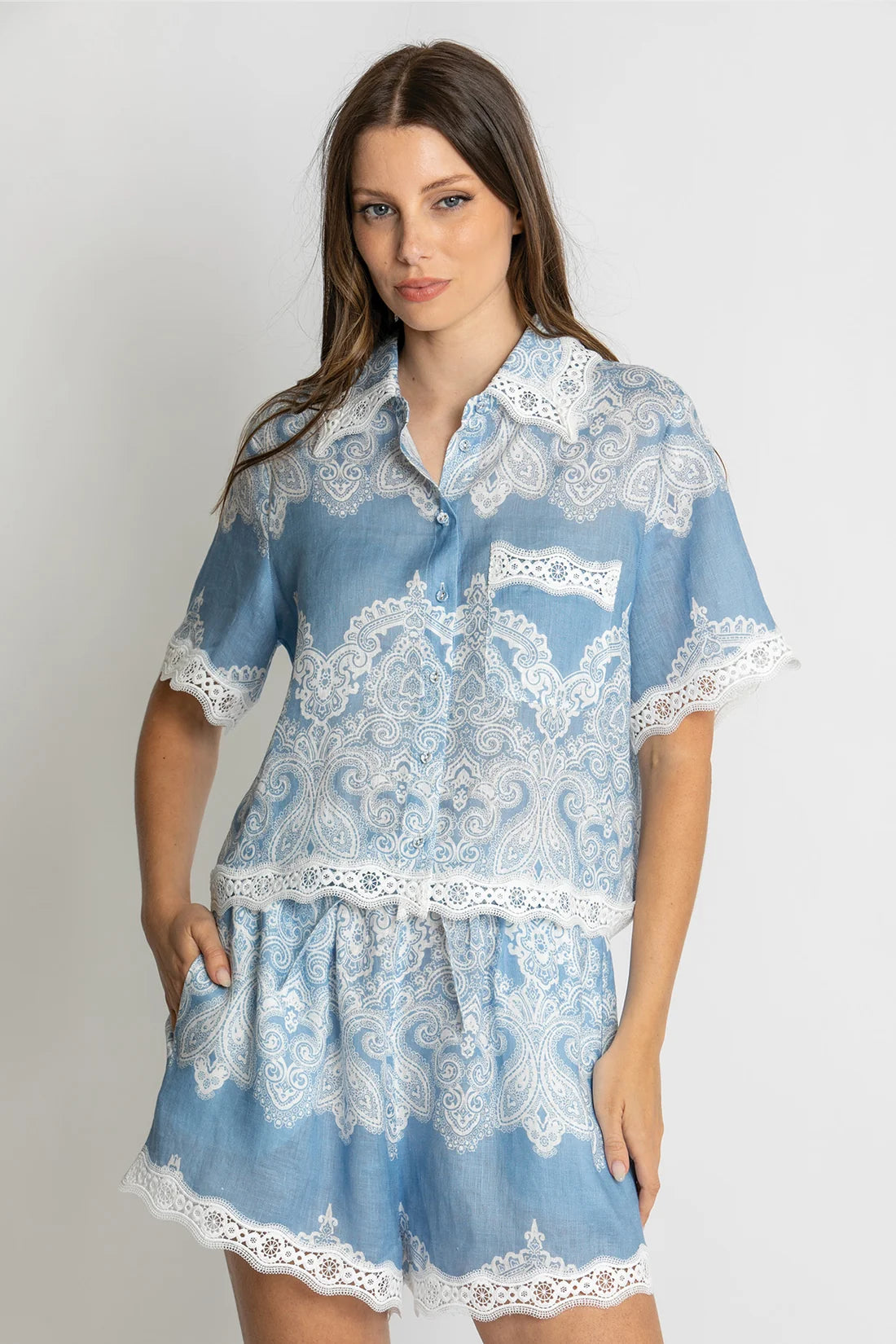 SHIRT NIVINA LACE TRIM