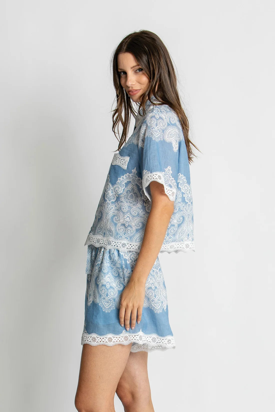 SHIRT NIVINA LACE TRIM