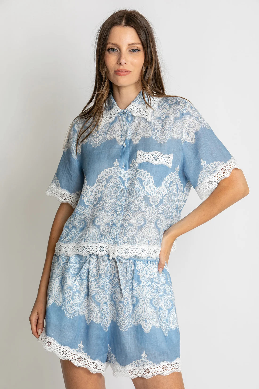 SHIRT NIVINA LACE TRIM