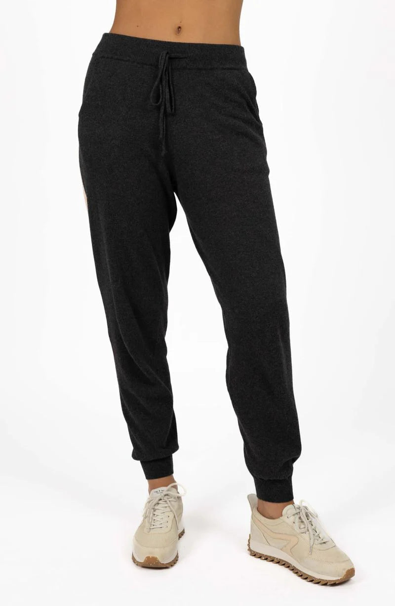 PANT CONTRAST MERCI - CHARCOAL/LATTE