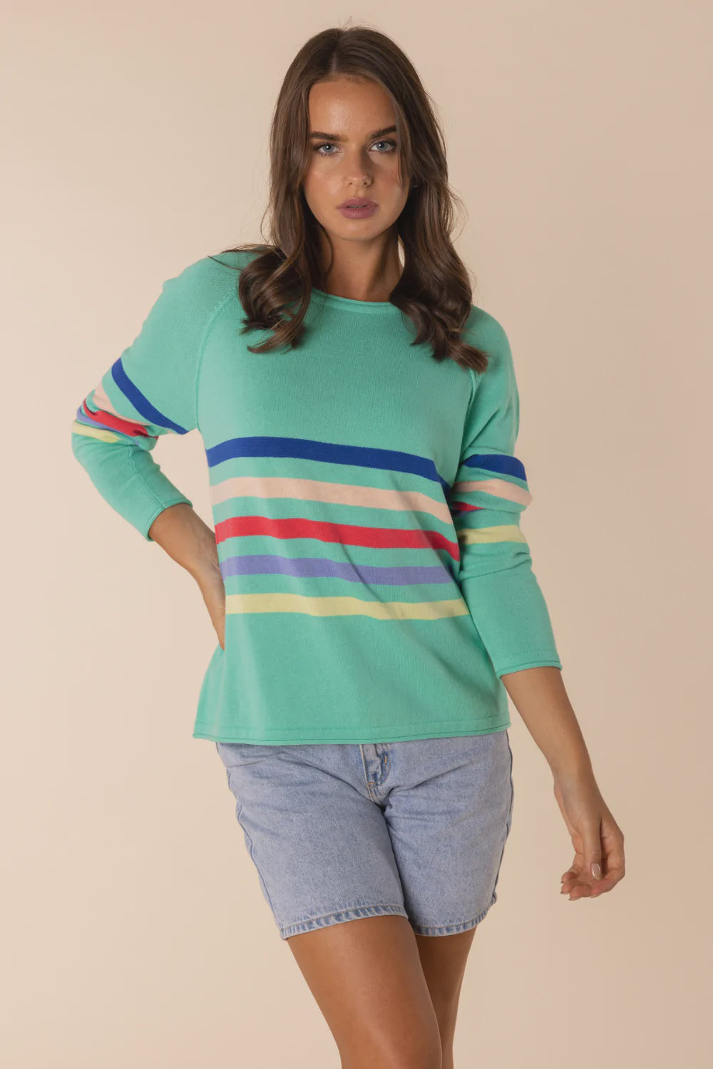 TOP CREW NECK STRIPE