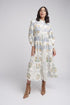 DRESS RUFFLE NECK - COUNTRY LILY PRINT