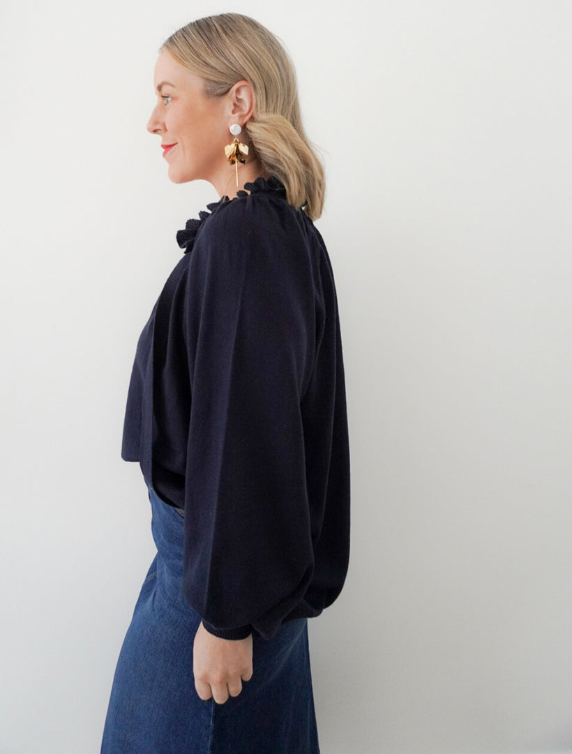 KNIT KATIE RUFFLE NECK