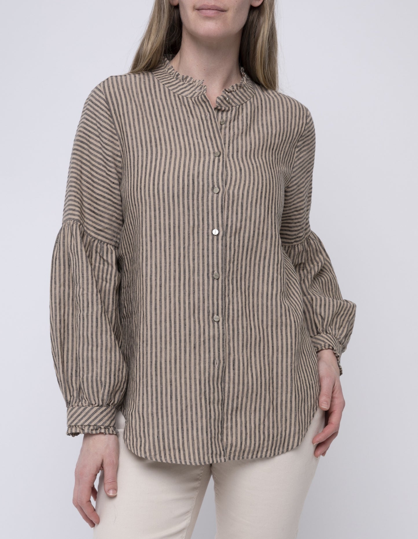 BLOUSE STRIPE LINEN