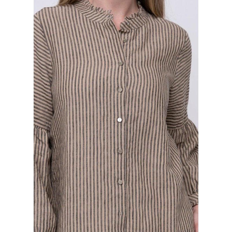 BLOUSE STRIPE LINEN
